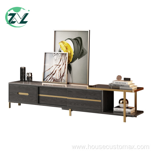 Retractable TV Cabinet Carbon Steel Leg TV Stand